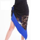Sexy Belly Dance Latin Triangle Lace Fringe Hip Scarf Belt Shawl Wrap 11 Colors