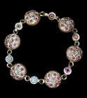Vintage Italian Micro Mosaic Bracelet Grand Tour Superb Condition Artistic Showy