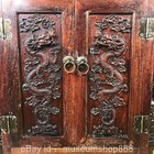 15 2  Chinese Huanghuali Wood Hand Carving Dragon Beast 2 Ear Furniture Cabinet