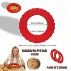 Yayaboqu Silicone Mini Pie Crust Protectors Set Of 2 - Non-stick Small  Red