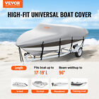 600d Trailerable Boat Cover 17-19ft Waterproof Heavy Duty V-hull Runabout Cover 