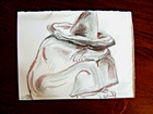 Original Pencil Sketch Resting Man 7 5 X 5 5 Signed Tarrantts