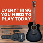 Washburn Wa90ce Acoustic Electric Guitar Kit Dreadnought Cutaway Built In Tuner