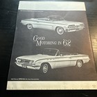 1962 General Motors Gm Shareholders Quarterly Report Third Quarter