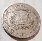 25 Centavos 1987 Dominican Republic Coin Hermanas Mirabal Republica Dominicana