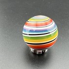 Contemporary Handmade Art Glass Marble 1 04  Banded Swirl  Multicolor Design Mib