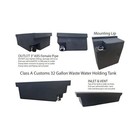 Rv Waste Water Tank With 1 5  Abs Outlet  Durable   Long lasting Design
