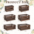 6 Pcs Decorative Wood Crates For Storage Display Rustic Nesting Crates With H   