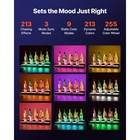Uimoso Led Lighted Liquor Bottle Display Shelf  2-tier  30-inch Acrylic For Bars