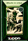New Zlppo Usa Windproof Oil Lighter  47045  Duck Hunting W Dog High Polish Green