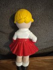 Campbell s Soup Kids Advertising Doll Blonde Hair Red Skirt White Shirt