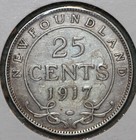 Newfoundland Canada 1917   Silver 20 Cents   George V   99    Tracked Shipping