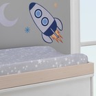 Lambs   Ivy Milky Way Gray white Stars Minky Baby Changing Pad Cover