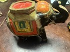 Vintage Carved Wooden Hand Painted Lucky Elephant Statue   Figurine From India