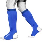 Meister Elastic Cloth Shin   Instep Guards - Bl Muay Thai Mma Taekwondo Leg Pads