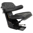 Black Tractor Suspension Seat W armrest For Ford new Holland  john Deere Models