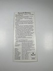 1978 Plymouth Horizon Sales Brochure Card Excellent Original 78 Pamphlet Vehicle