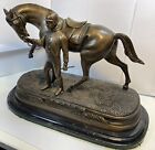 2000 Delaware Park Bronze Statue Of Jockey And His Mount