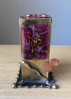 Gary Rosenthal 4 25  Brutalist Metal   Glass Tzedakah Charity Box - Vguc