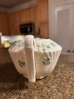 Belleek Harp Shamrock Pattern Teapot W shell Embossed Body - 6th Mark - No Lid