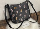 Coach Disney X Coach Mickey Mouse Ellie File Bag With Holiday Print Black Nwt