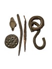 Ancient Bronze Objects  Ancient People  Original  6 Items 