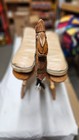 Vintage Turkish Camel Head Pommel Padded Saddle Stool Footstool