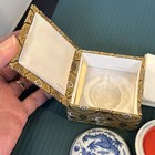 Xiling Ink Paste Chinese Seal Red Ink Pad Cinnabar Porcelain Trinket Box Vintage