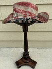 Bret Michaels Signed Peter Grimm Patriot American Flag Woven Straw Cowboy Hat