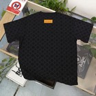 Black Jacquard Casual Loose Short-sleeved T-shirt For Couples