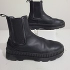  Big Girls Sz 3-mango Kids Chelsea Track Outsole Boots Faux Leather Pull On Shoe