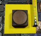 Antique Vtg Sun Sunburst Border Letterpress Print Type Ornament Cut Stamp Block