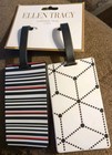 New Ellen Tracy Set Of 2 Luggage Tags Suitcase Travel Vacation 
