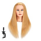 24-26in Mannequin Training Head With 100  Human Hair For Hairdressing