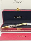 Excellent Cartier Crocodile Golden silver Design Body  blue Ink ballpoint Pen