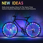 Led Bike Wheel Lights  2-tire Pack Usb Rechargeable Bike Lights With Rainbow