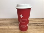 2022 Starbucks Red Cup Reusable Holiday Christmas White Lid 16oz 25 Years Cheer