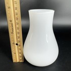 White Art Glass Bud Vase Round Bottom Bottle Shape Plain Simple Glass Vase Decor