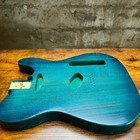 Warmtone Custom Guitars Tele Guitar Body    coral Blue    2 Pc Ash