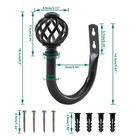 2 Pack Curtain Holdbacks u Shaped Wall Mounted Curtain Tieback Hooks Drapery    