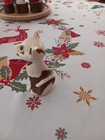 Vtg Ceramic Brown And White Cat  Usa Stamped On Bottom