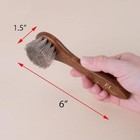6  Horsehair Shoe Shine Dauber Brush - Shoe Polish - Grey Brown - Black