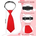 Aozuo 8 6in Boys Necktie  Pre-tied Adjustable Neck Strap Tie Clip Red