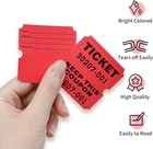 Red Raffle Tickets 2  X 2   Double Roll  1000 Pairs roll Consecutively Numbered