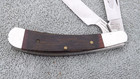 Vintage Parker Edwards  Alabama  Usa Curved Big Razor Knife  2 Blade Wood Used