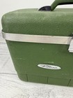 Vintage Sears Forecast Avocado Green Train Case Vanity Makeup Luggage Mcm