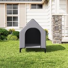 Large Dog House Outdoor Elevated Dog Kennel Shelter Cage Metal Frame 90lbs