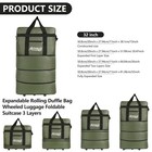 32 expandable Rolling Wheeled Duffle Bag Luggage Spinner Suitcase Travel 3-layer