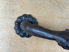 Vintage Antique Cast Iron Large Door Handle Pull Linked Hands Boy Girl Bracelet