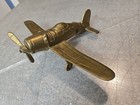 Vintage Ww2 Solid Brass Airplane 7 